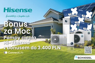 Bonus za moc! Do 3400 zł z pompami ciepła Hisense!