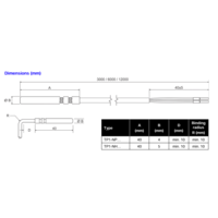 Czujnik temperatury Emerson TP1-NP6, NTC, 6m