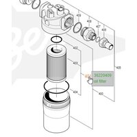 Wkład filtra oleju z uszczelkami do sprężarki śrubowej Bitzer