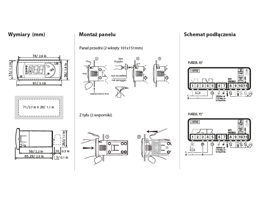 Sterownik Carel PJEZC00000, +2xNTC015HP000
