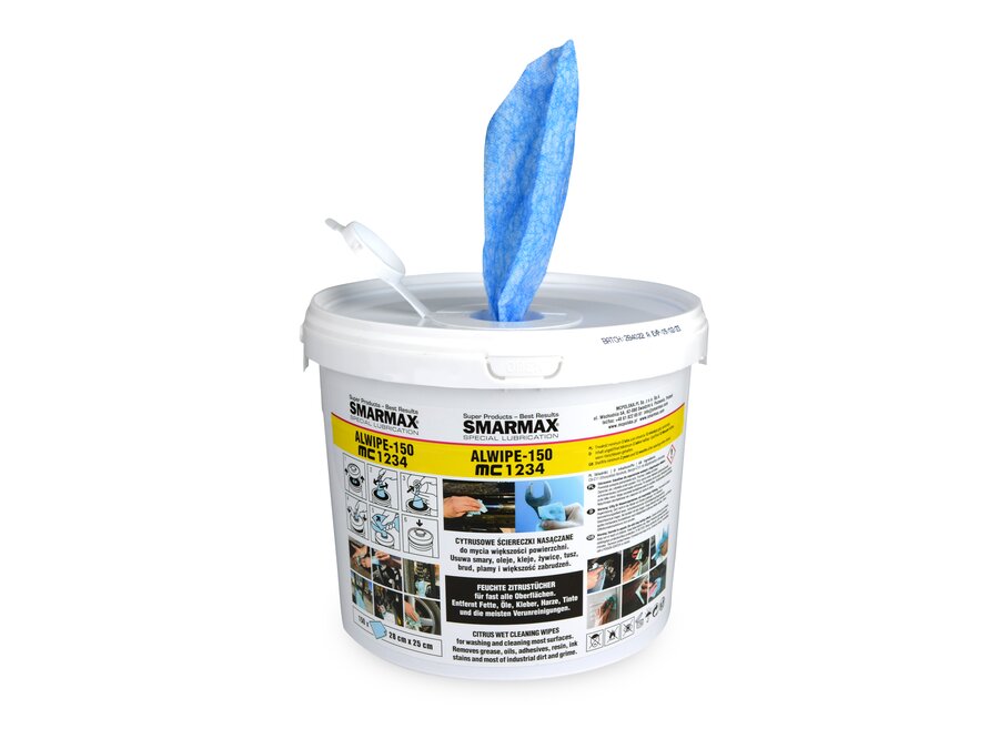 Ściereczki czyszczące ALWIPE-150, puszka 150szt. Cytrus (6)