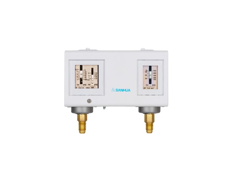 Presostat podwójny PS15AML-S51, auto./ręczny reset Sanhua