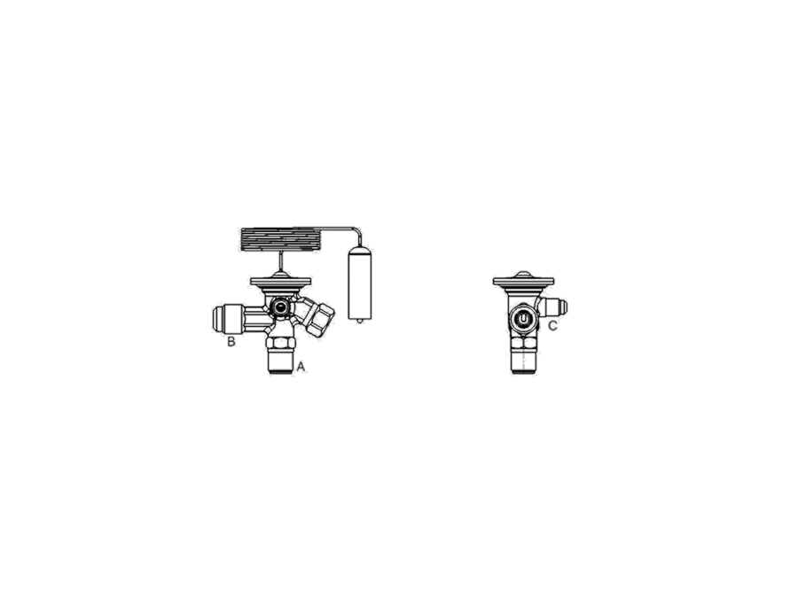 Zawór rozprężny RFKH03E, R404a, -40/10,1/2',zew.wyrów. Sanhua