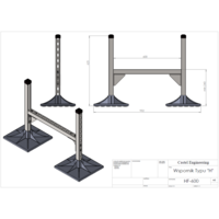 Wspornik-zestaw ramowy FRAME-Foot HF-600, 2 stopy Castel Engineering