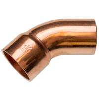 Łuk miedziany nyplowy HP-CO2 45 st. 1 1/8' Sanha K5040
